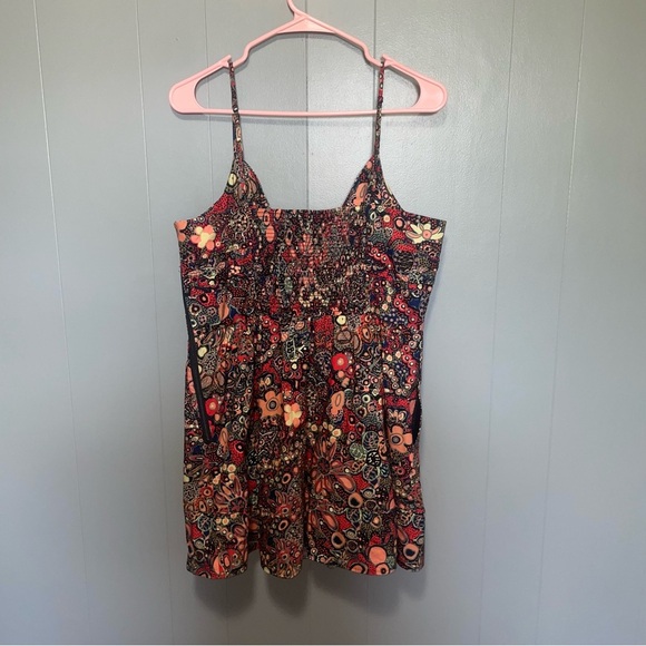 A.L.C. Dani Floral Cotton Cutout Mini Dress in Sangria Multi Size 14 - Picture 7 of 8